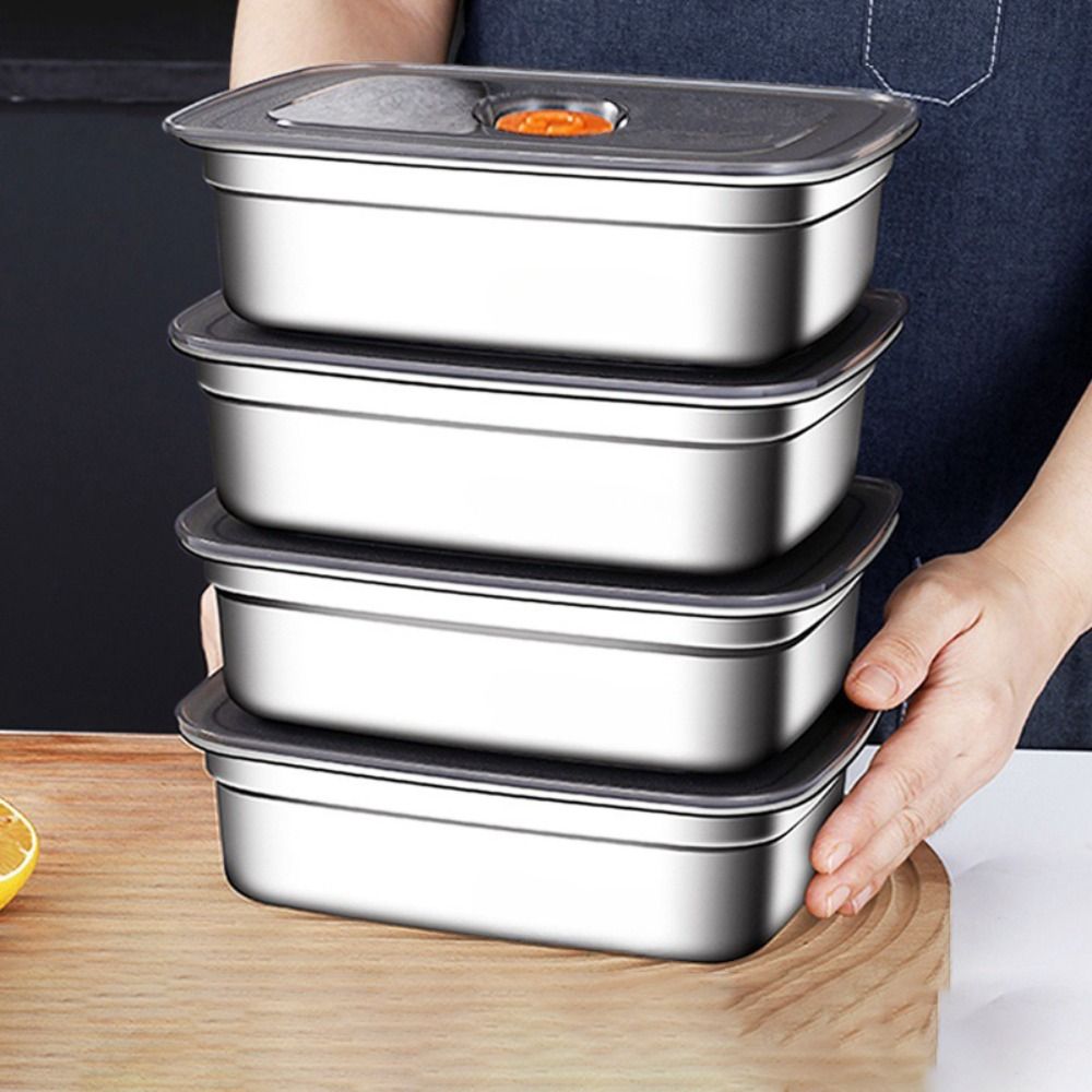 Meal Prep Microwave - Stainless Steel Camping Lunch Box Sealed