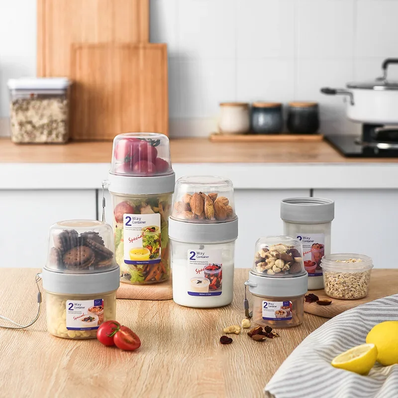 Meal Prep Container - Breakfast Oatmeal Cereal Nut Yogurt Salad