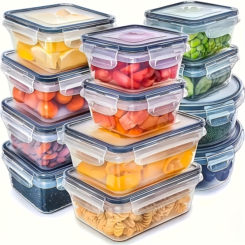 Glass Container Set - 8Pcs Set Includes 4 Containers and
