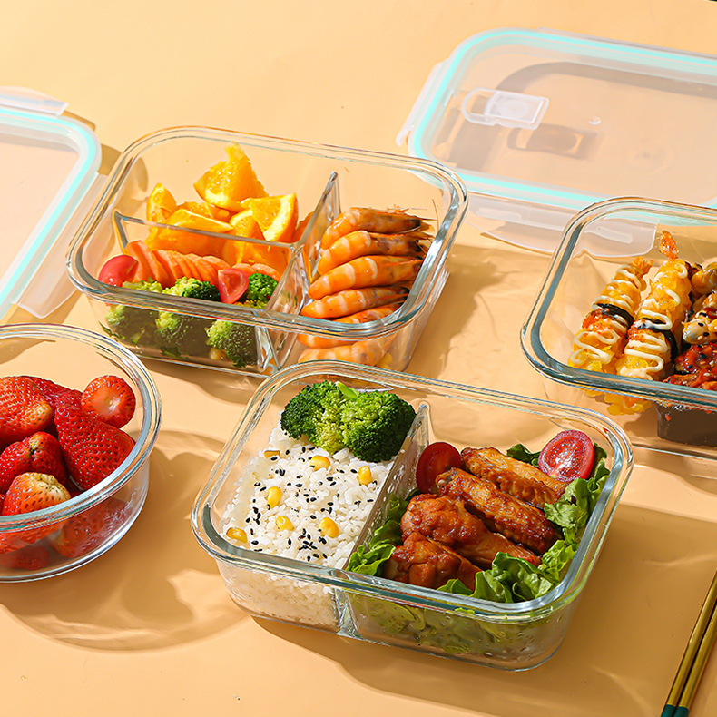 Meal Prep Microwave - Glass Fresh-Keeping Box high Borosilicate Heat-Resistant
