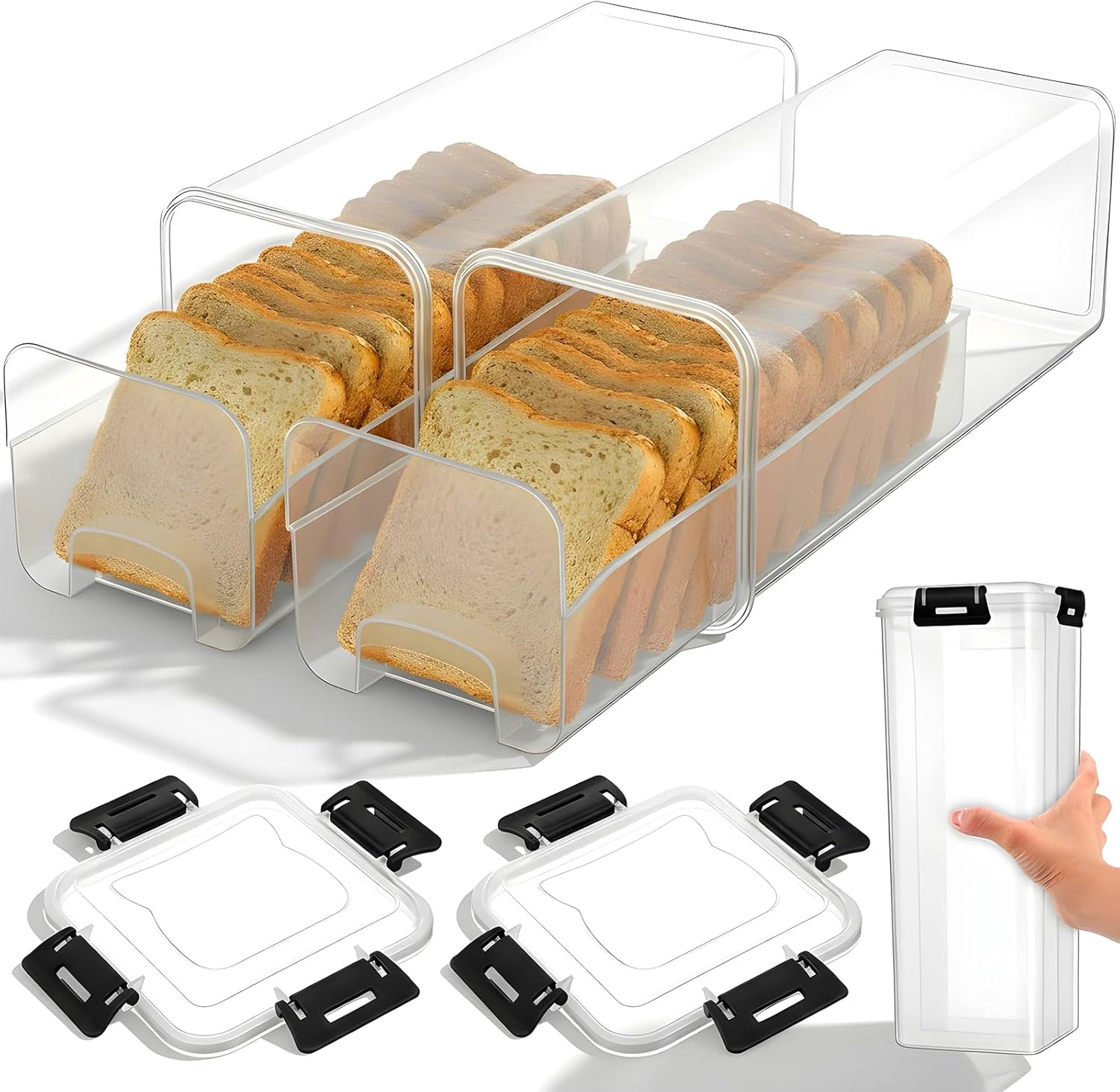 Meal Prep Container - Bread Storage Container with Airtight Lid