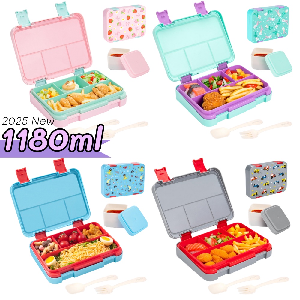 Meal Prep Container - 40oz Cartoon Pattern Bento Lunch Box
