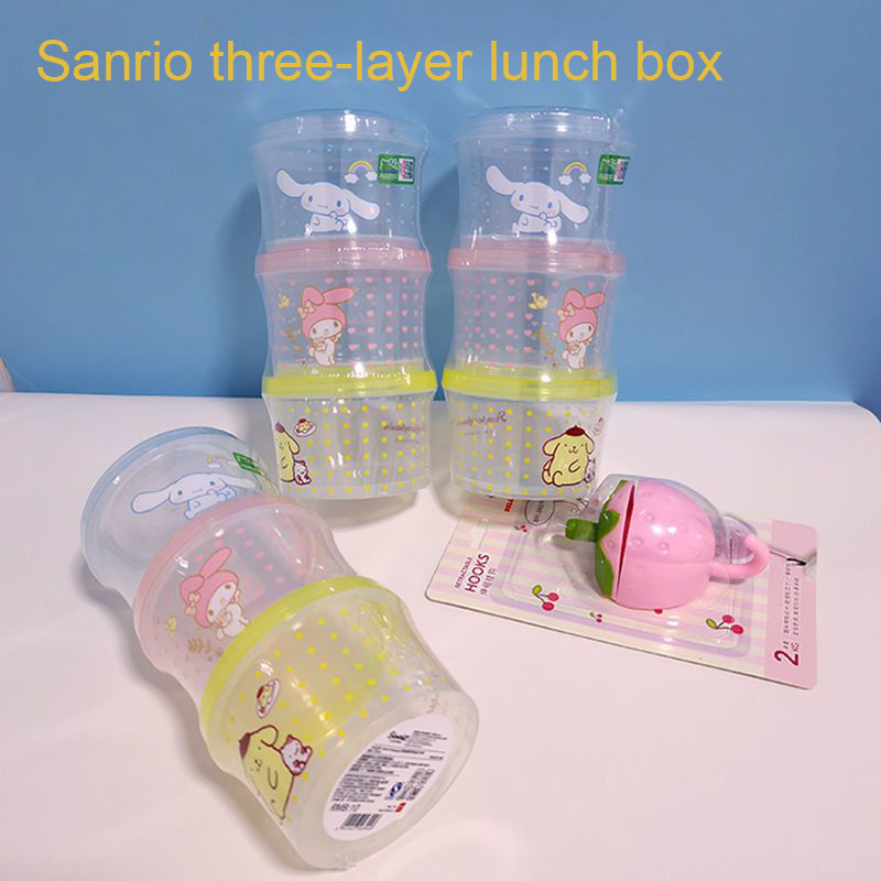 Meal Prep Container - Kitty Bento Box Set 3 Pieces