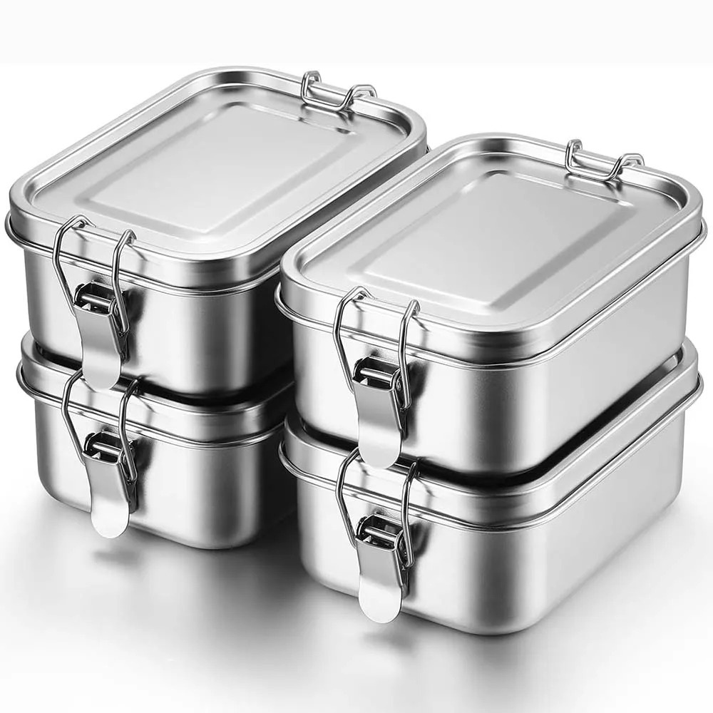 Meal Prep Microwave - Stainless Steel Bento Box Metal Lunch