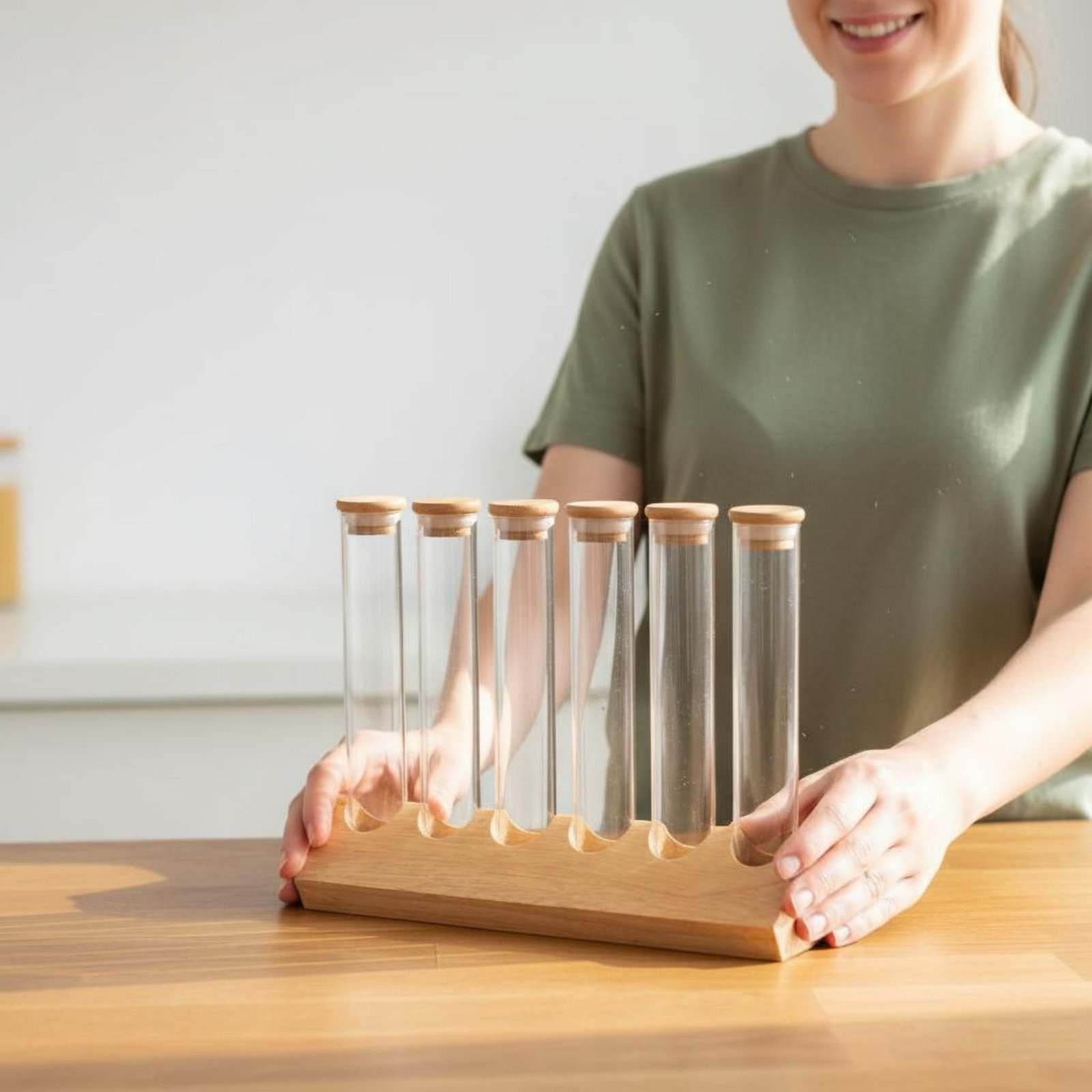 Glass Tube Container Set with  - Glass Container Set ulasan dan harga