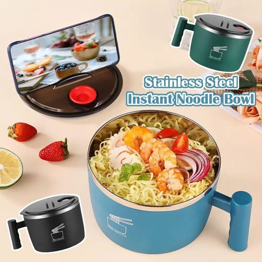 Portable Stainless Steel Ramen - Meal Prep Soup ulasan dan harga