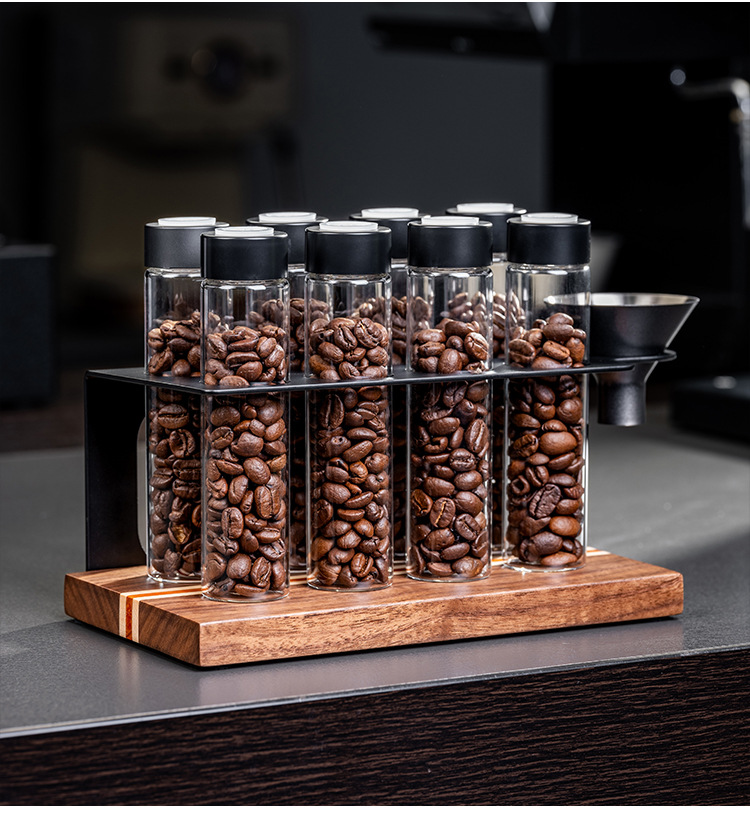 Sealed Glass 12Tubes Coffee Be - Glass Container Set ulasan dan harga