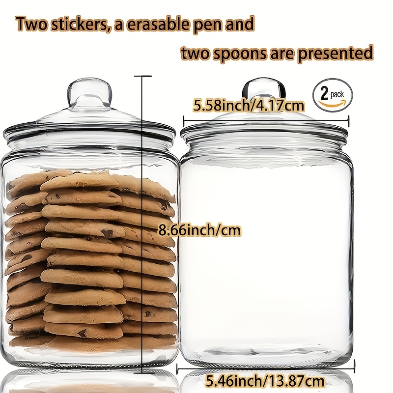 2pcs Glass Pantry Jar with Cla - Glass Container Set ulasan dan harga