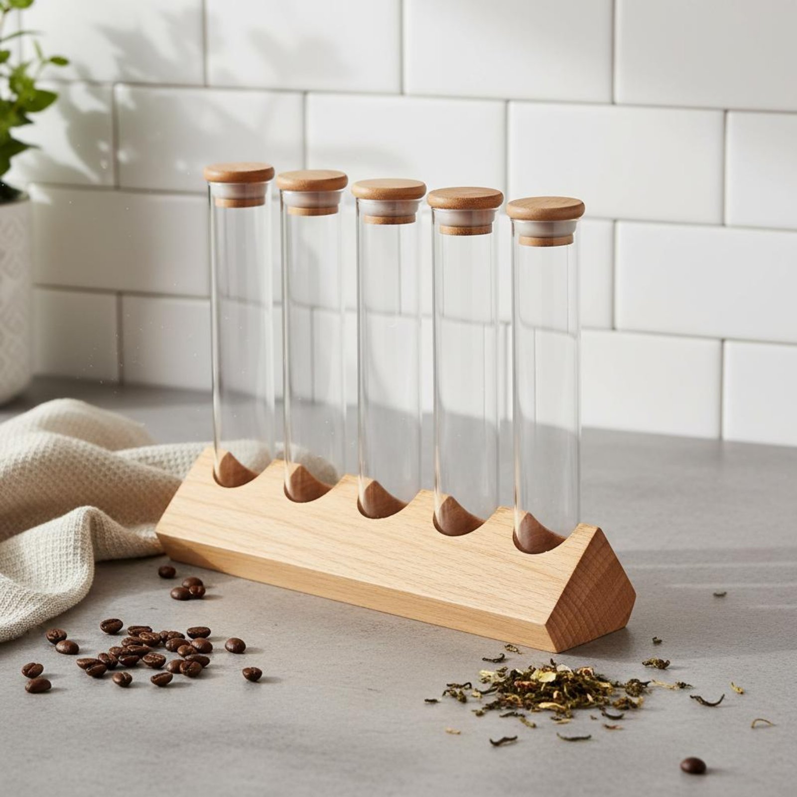 Glass Tube Container Set with  - Glass Container Set ulasan dan harga