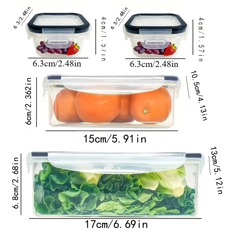 8Pcs Set Includes 4 Containers - Glass Container Set ulasan dan harga