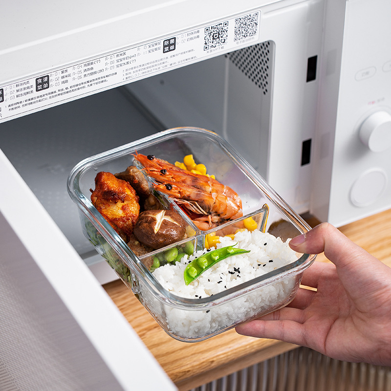 Glass Fresh-Keeping Box high B - Meal Prep Microwave ulasan dan harga