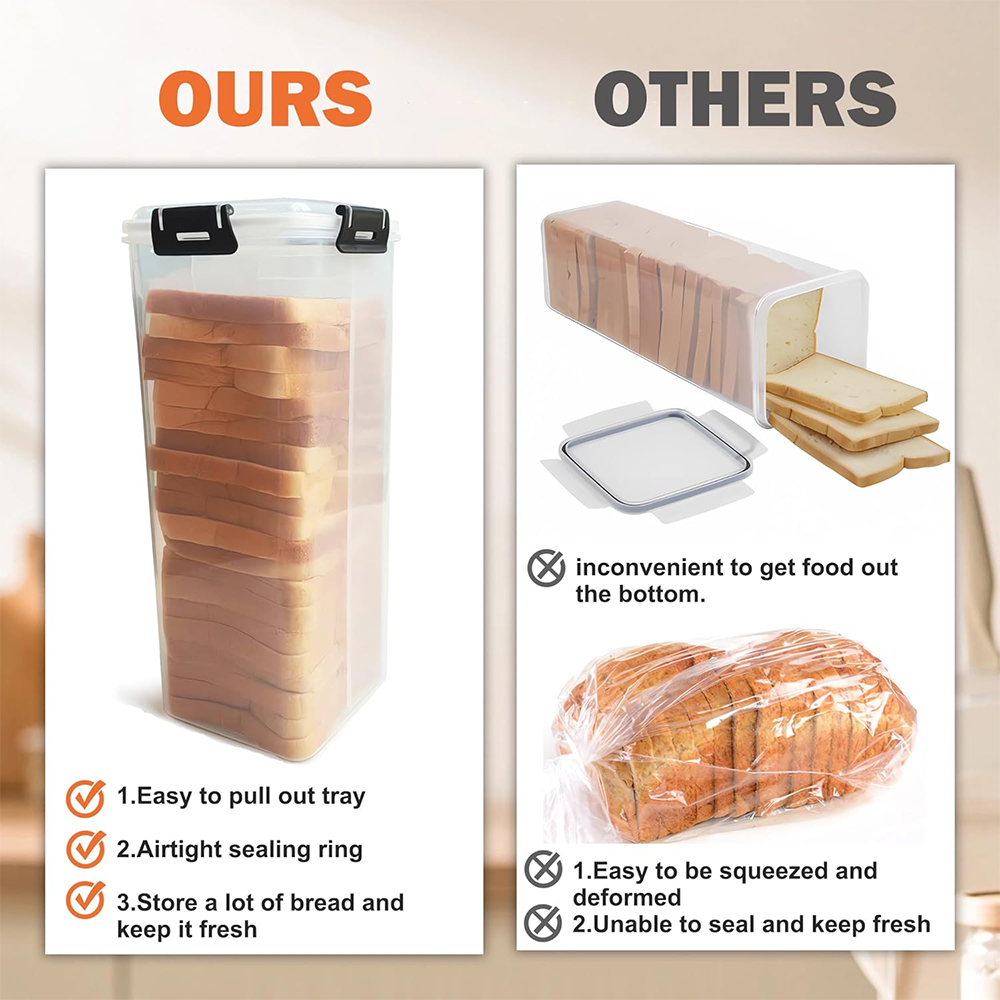 Bread Storage Container with A - Meal Prep Container ulasan dan harga