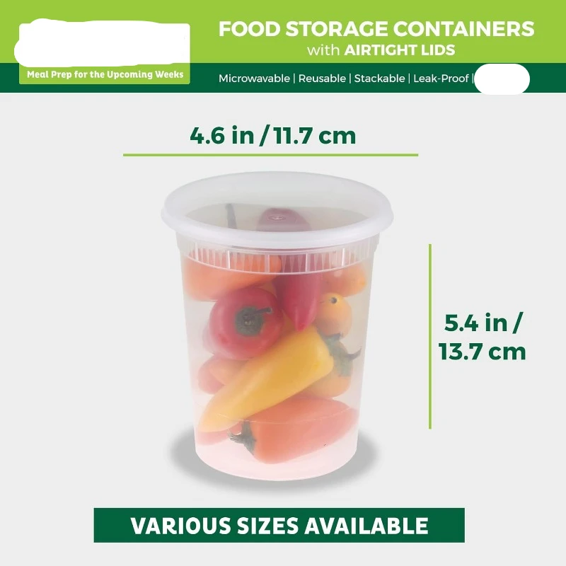 [24 Set] 8oz-32 Oz Plastic Del - Meal Prep Microwave ulasan dan harga