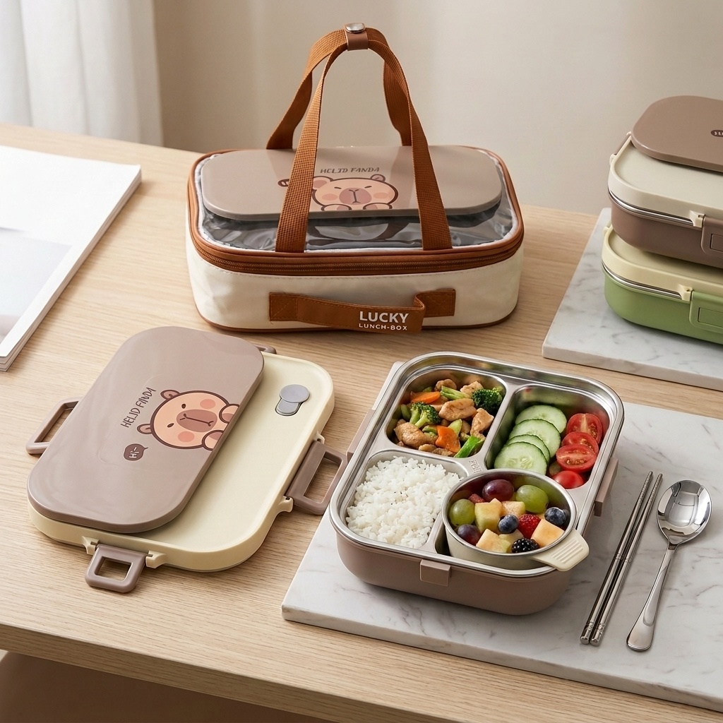 304 Stainless Steel Bento Lunc - Meal Prep Soup ulasan dan harga