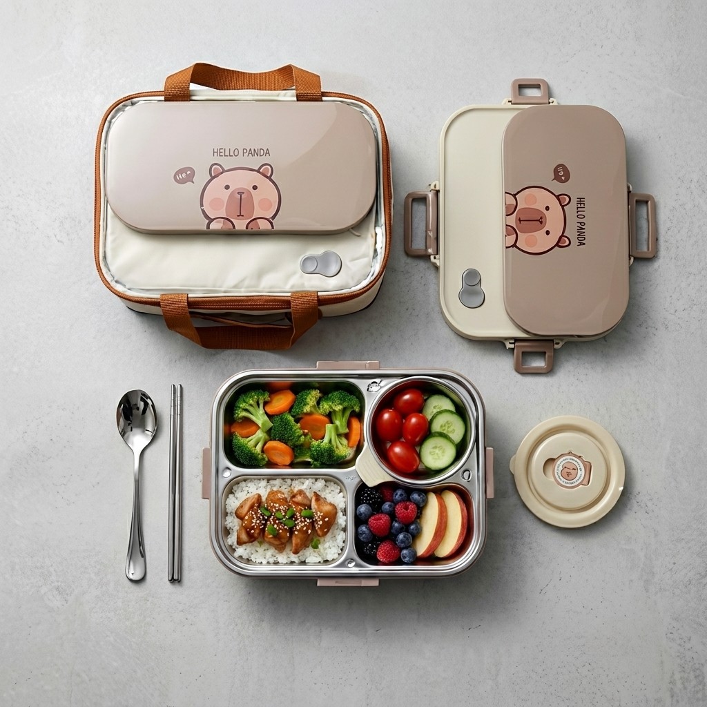 304 Stainless Steel Bento Lunc - Meal Prep Soup ulasan dan harga
