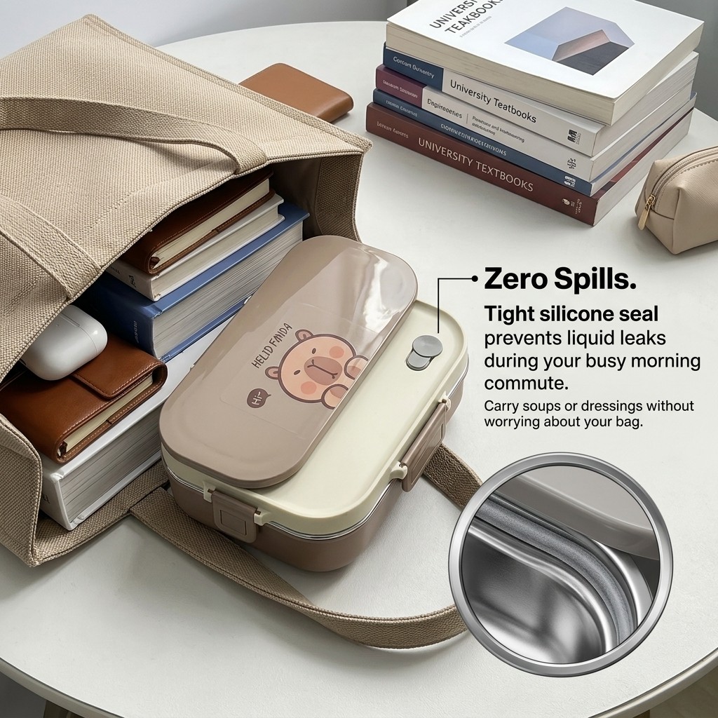 304 Stainless Steel Bento Lunc - Meal Prep Soup ulasan dan harga