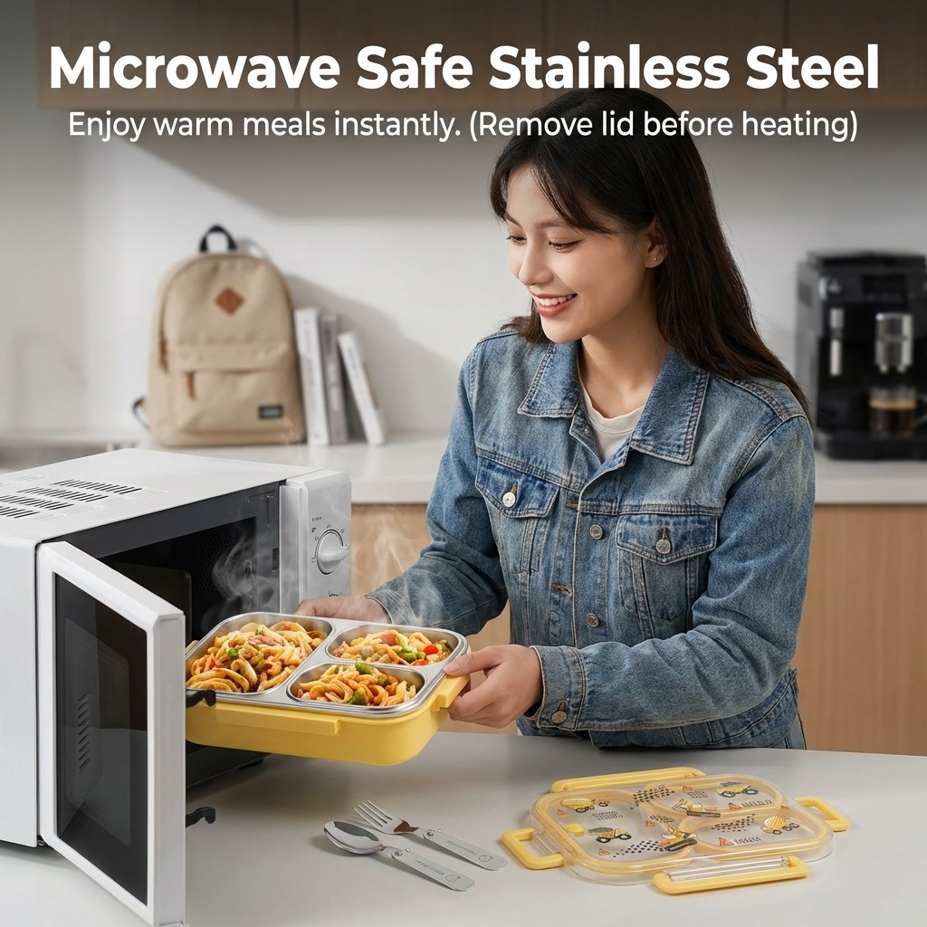 900ML Cute 304 Stainless Steel - Meal Prep Microwave ulasan dan harga