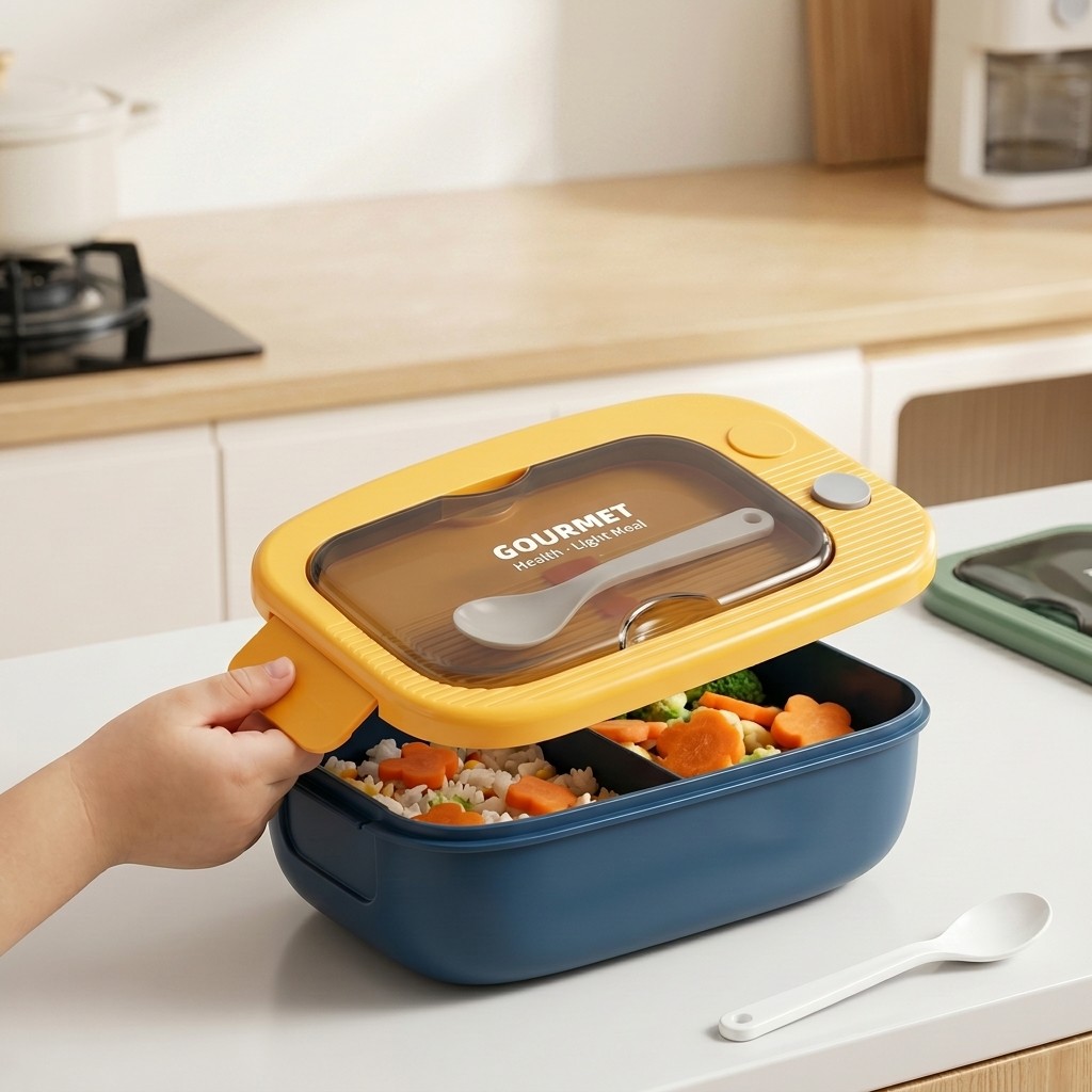 Microwavable Plastic Bento Box - Meal Prep Container ulasan dan harga