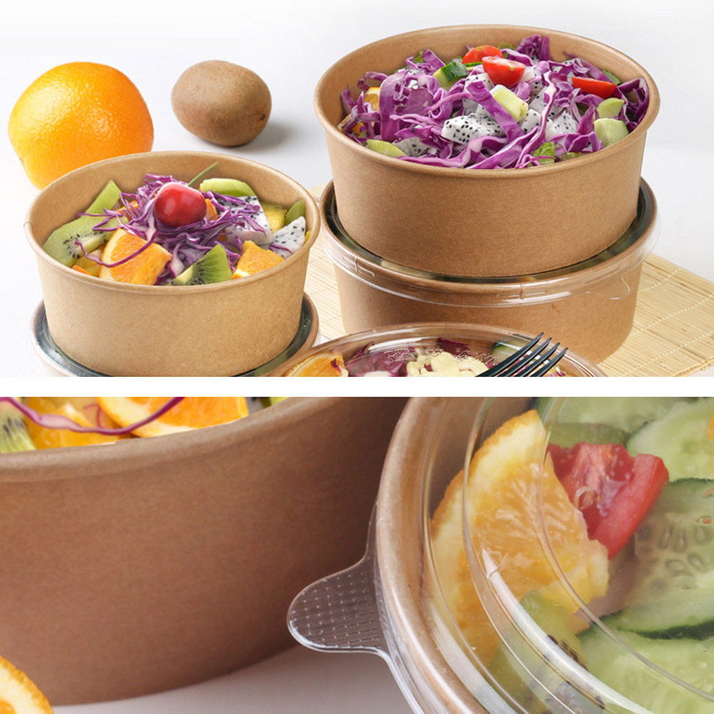 20Pcs Kraft Paper Bowls Leakpr - Meal Prep Container ulasan dan harga