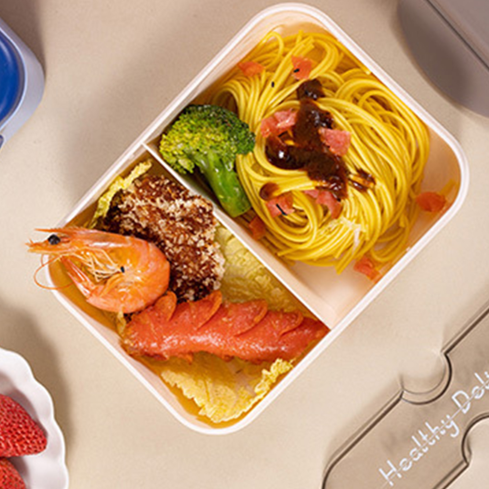 Student Lunch Box With Fork Pl - Meal Prep Microwave ulasan dan harga