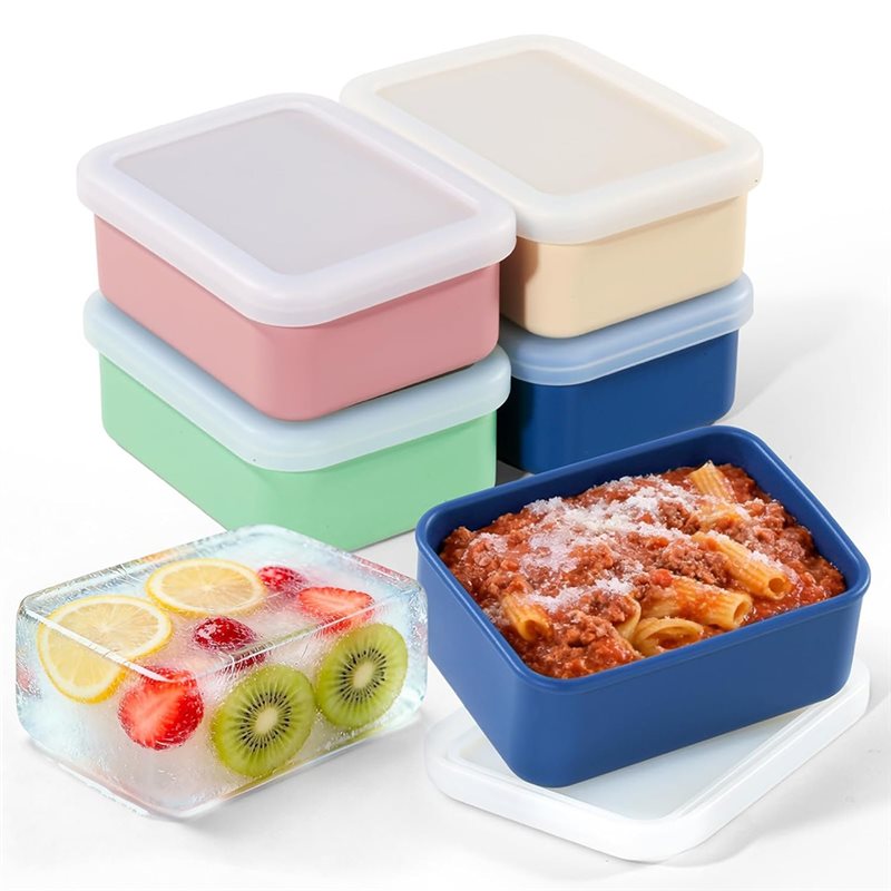 AB33-4-Pack Silicone Freezer M - Meal Prep Container ulasan dan harga
