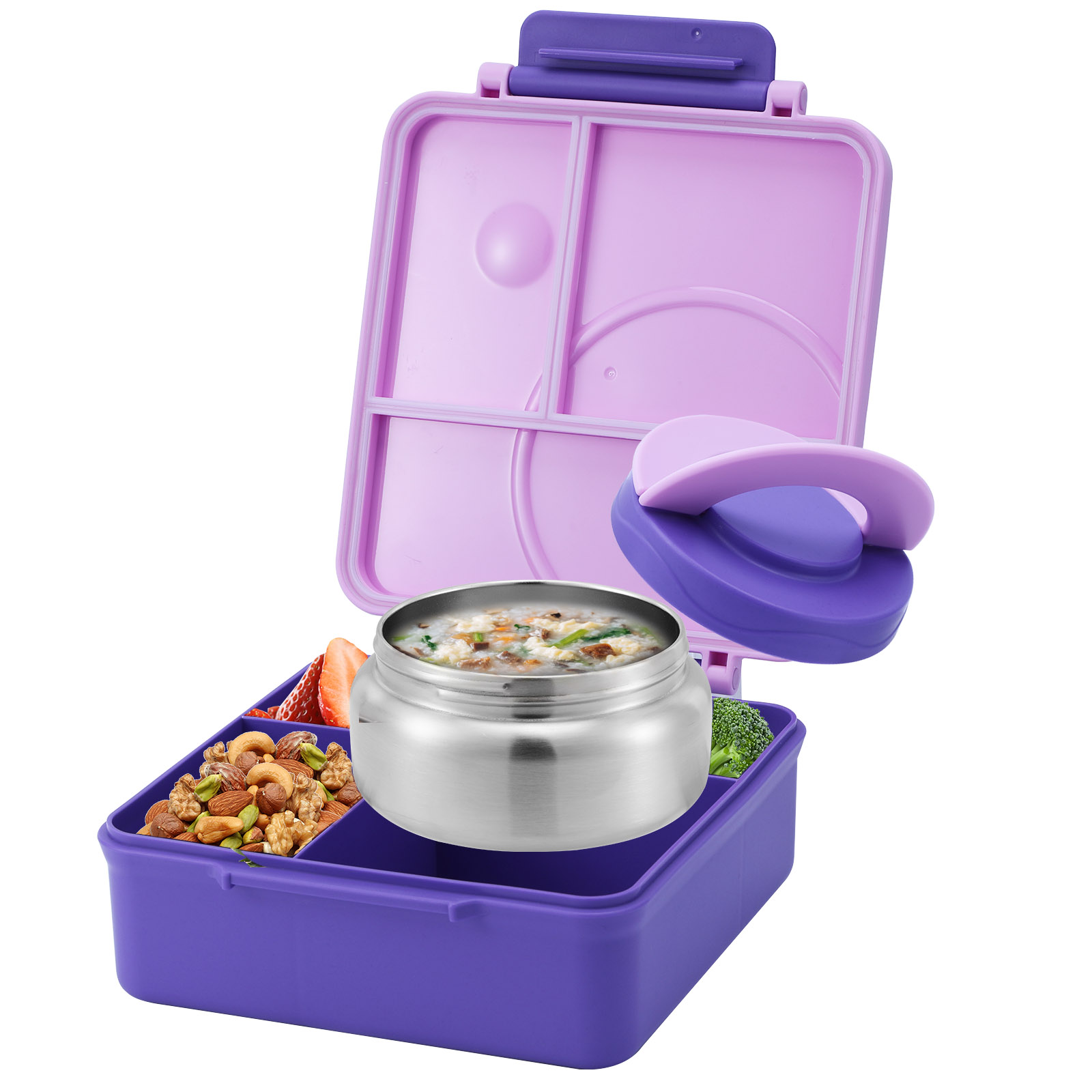 Four-Grid Lunch Box With Insul - Meal Prep Soup ulasan dan harga