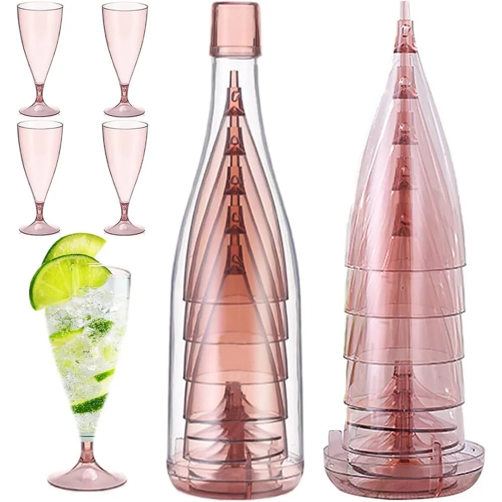 New Plastic Foldable Champagne - Glass Container Set ulasan dan harga