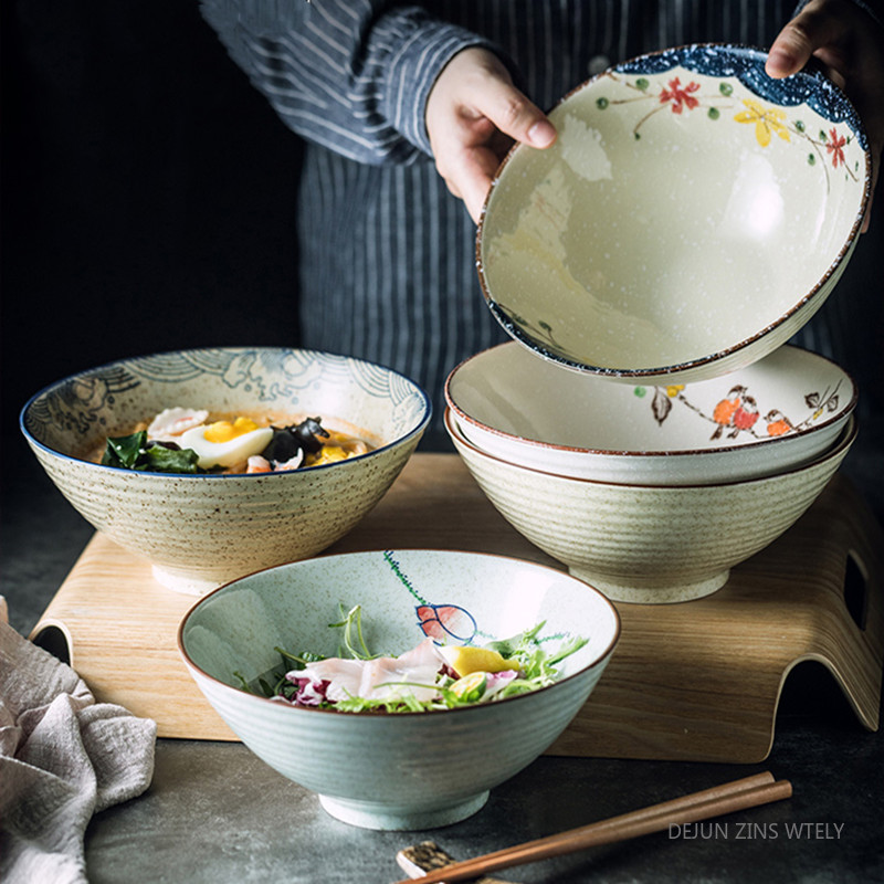 8-inch Ceramic Noodle Bowl Jap - Meal Prep Soup ulasan dan harga