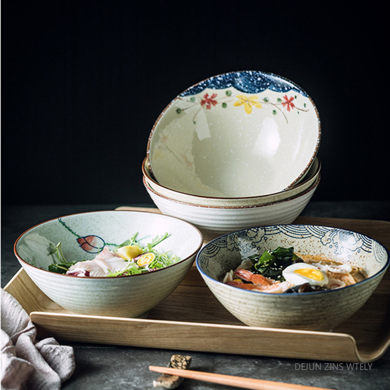8-inch Ceramic Noodle Bowl Jap - Meal Prep Soup ulasan dan harga