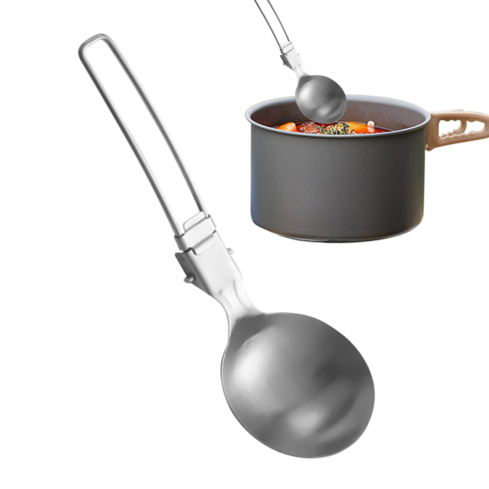 Soup Ladle Metal Spoon Foldabl - Meal Prep Soup ulasan dan harga