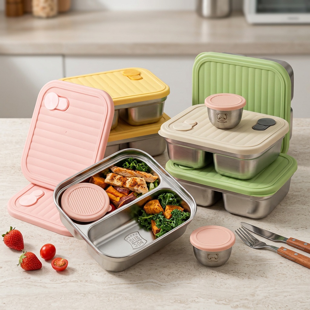 304 Stainless Steel Lunch Cont - Meal Prep Microwave ulasan dan harga