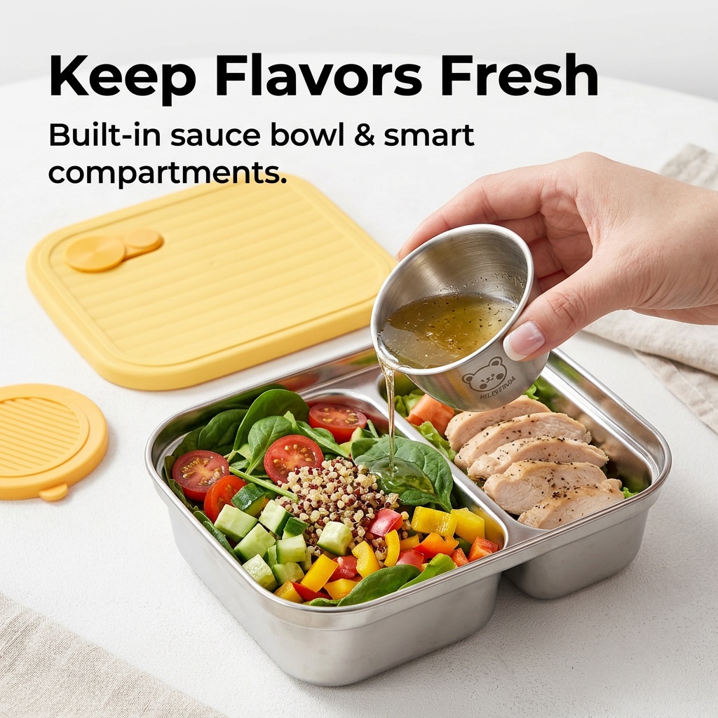 304 Stainless Steel Lunch Cont - Meal Prep Microwave ulasan dan harga