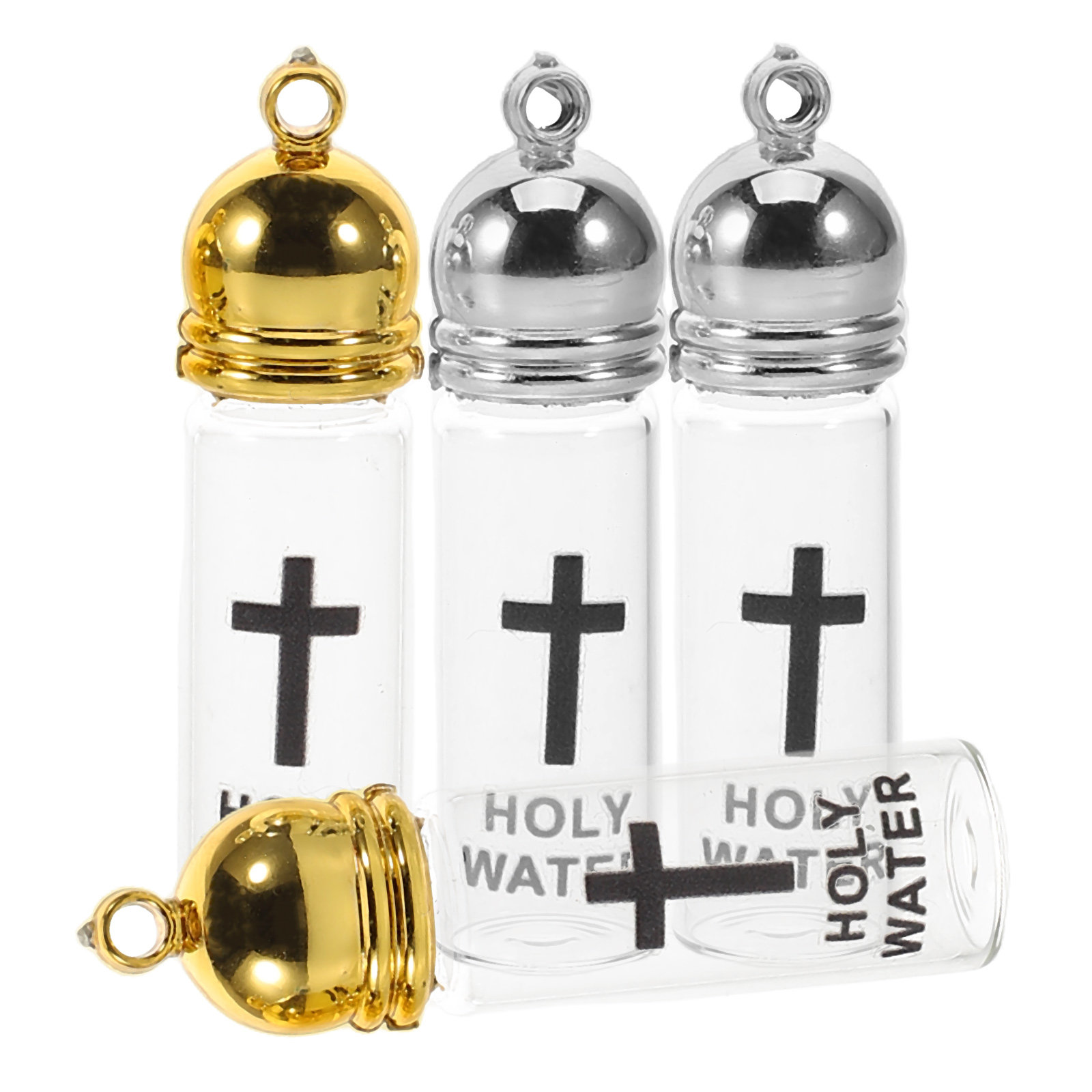 4Pcs Holy Water Bottles Glass  - Glass Container Set ulasan dan harga