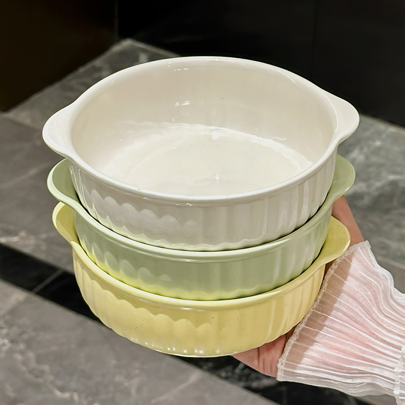 One Double-Ear Ceramic Bowl, O - Meal Prep Microwave ulasan dan harga