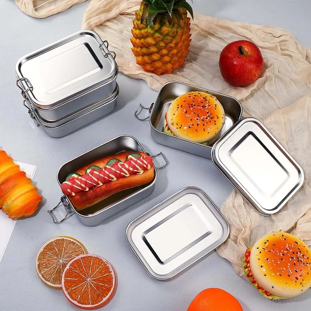 Stainless Steel Bento Box Meta - Meal Prep Microwave ulasan dan harga